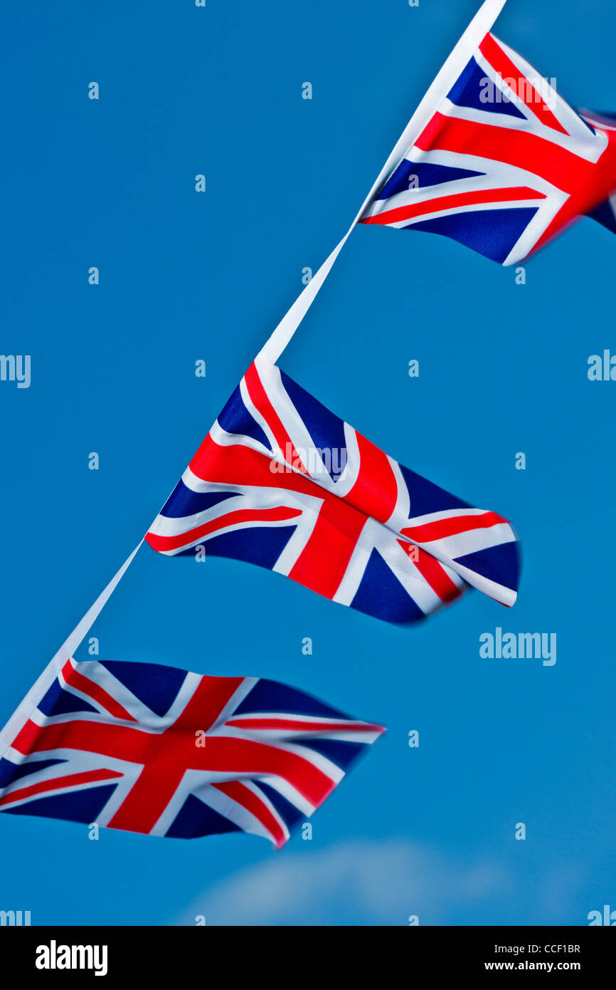 'Union Jack' patriotique Bunting Banque D'Images