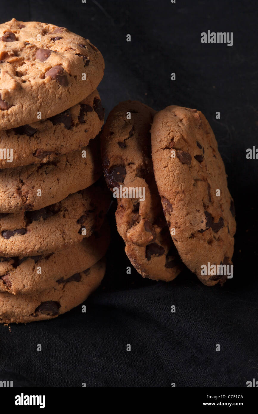 Cookies aux pépites de chocolat Banque D'Images