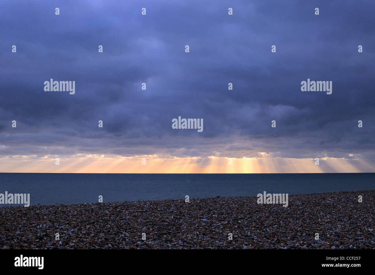 Seascape hiver vide ,Worthing Banque D'Images