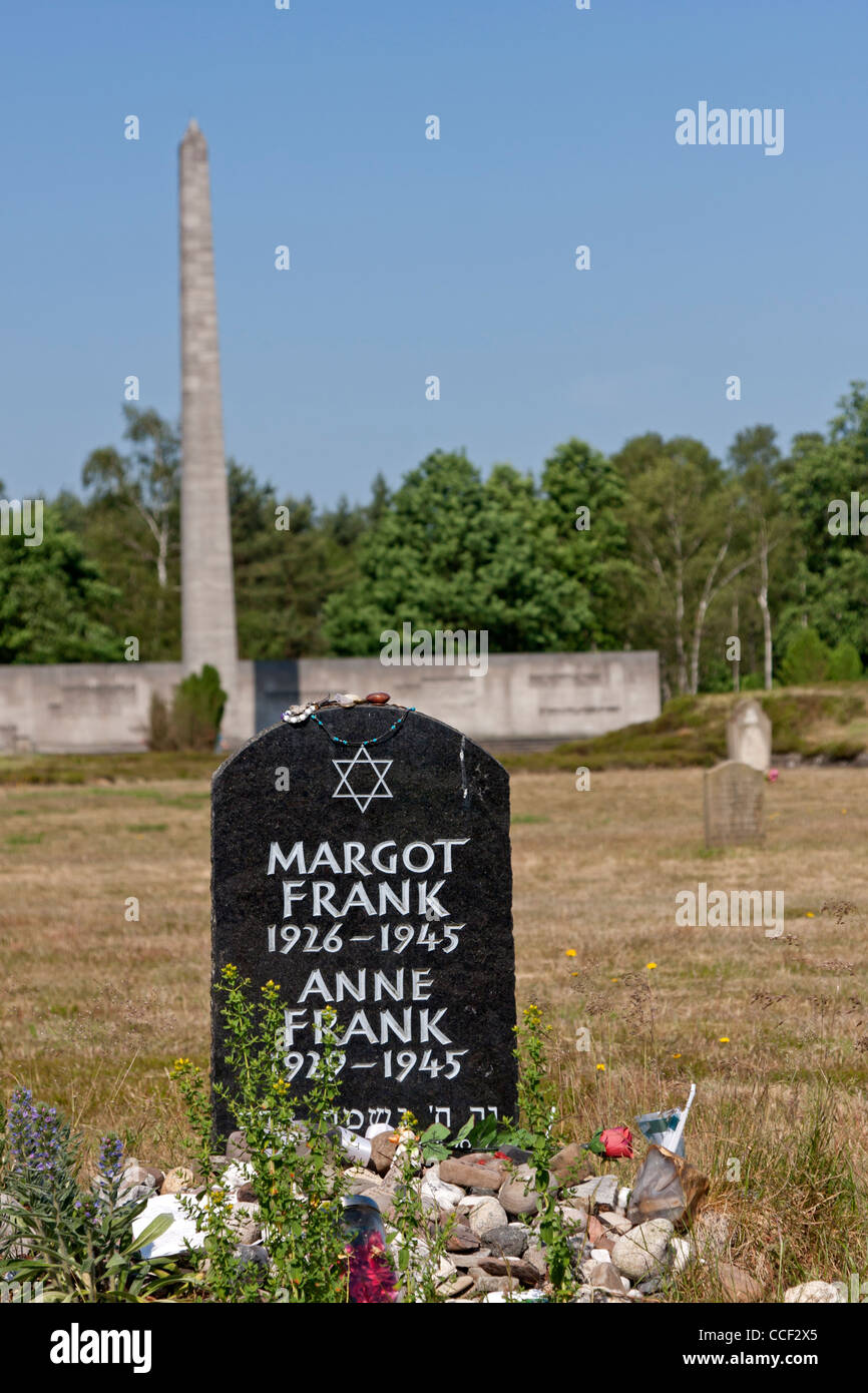 Mémorial de Anne Frank, Bergen Belsen, Allemagne Banque D'Images
