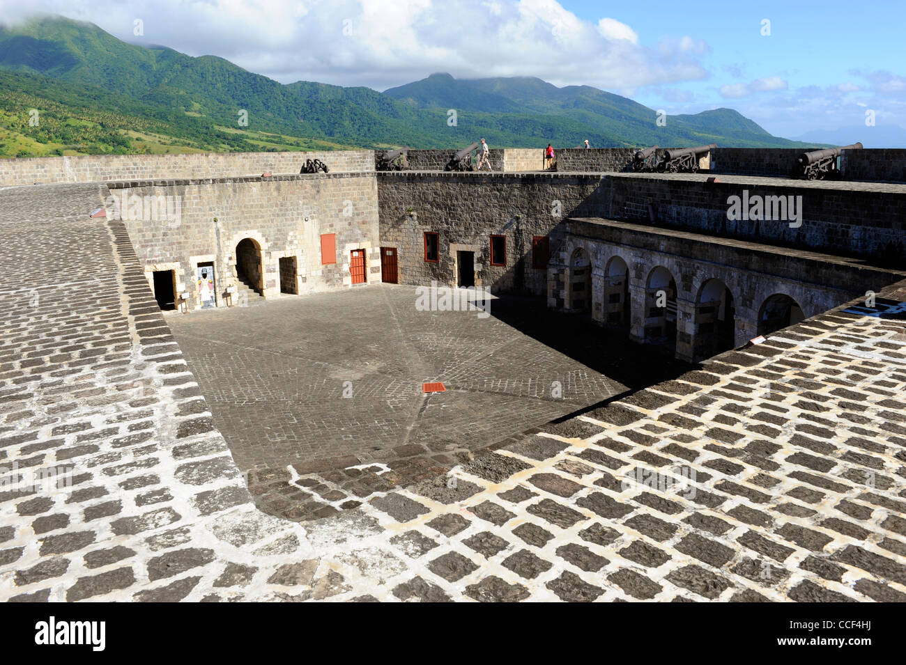 Parc National de la forteresse de Brimstone Hill Spring Basseterre Saint-kitts Caraïbes Croisière de l'Île, NCL Banque D'Images