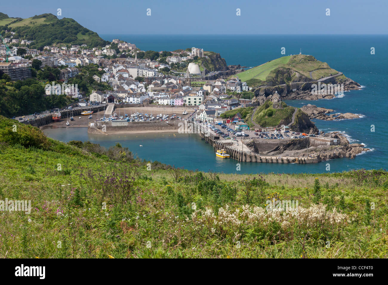 Dans le nord du Devon Ilfracombe capturés à partir du South West Coast Path à l'été Banque D'Images