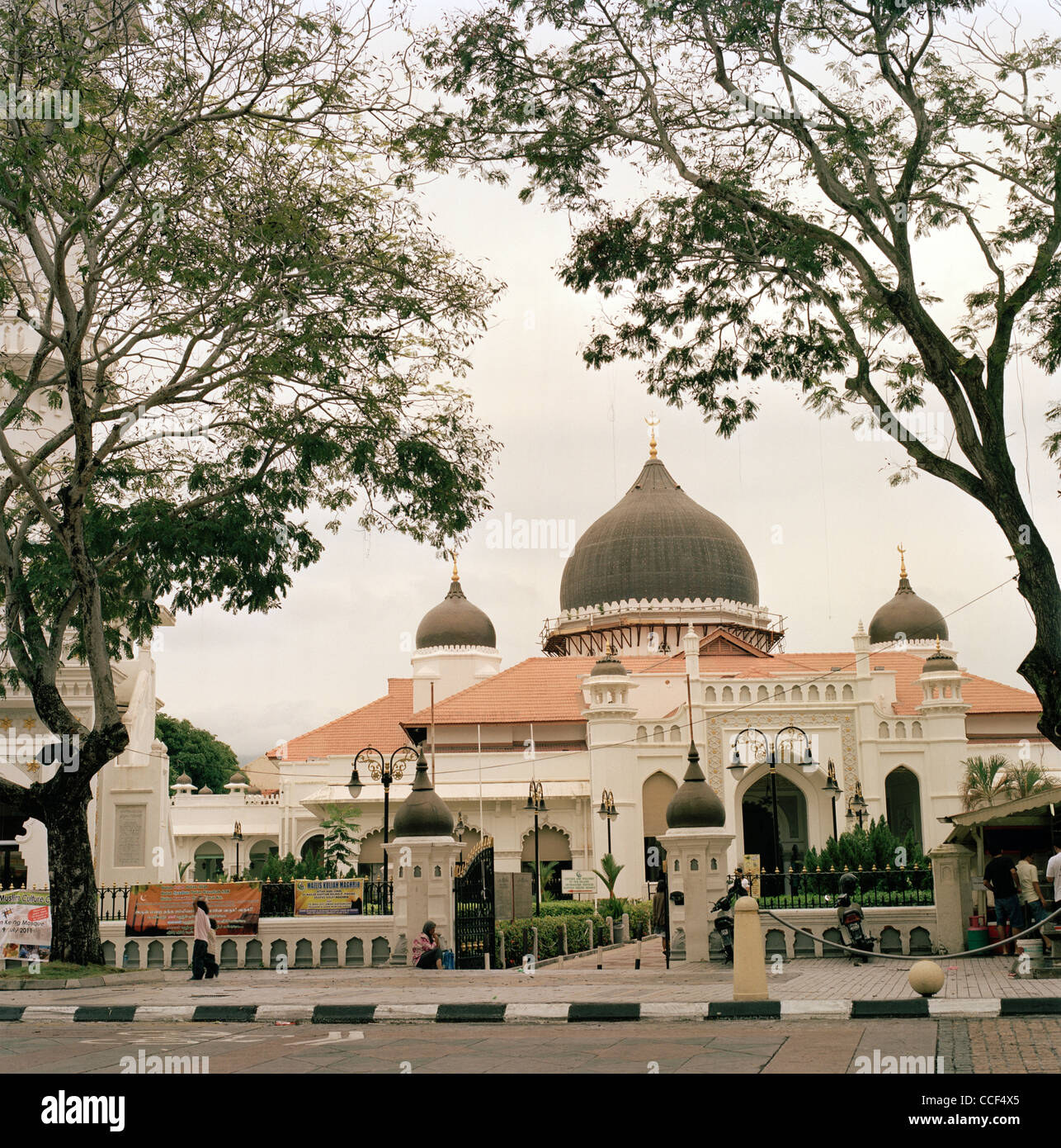 Mosquée de Kapitan Keling à George Town dans l'île de Penang en Malaisie en Extrême-Orient Asie du sud-est. L'architecture musulmane islamique Islam Masjid billet Banque D'Images