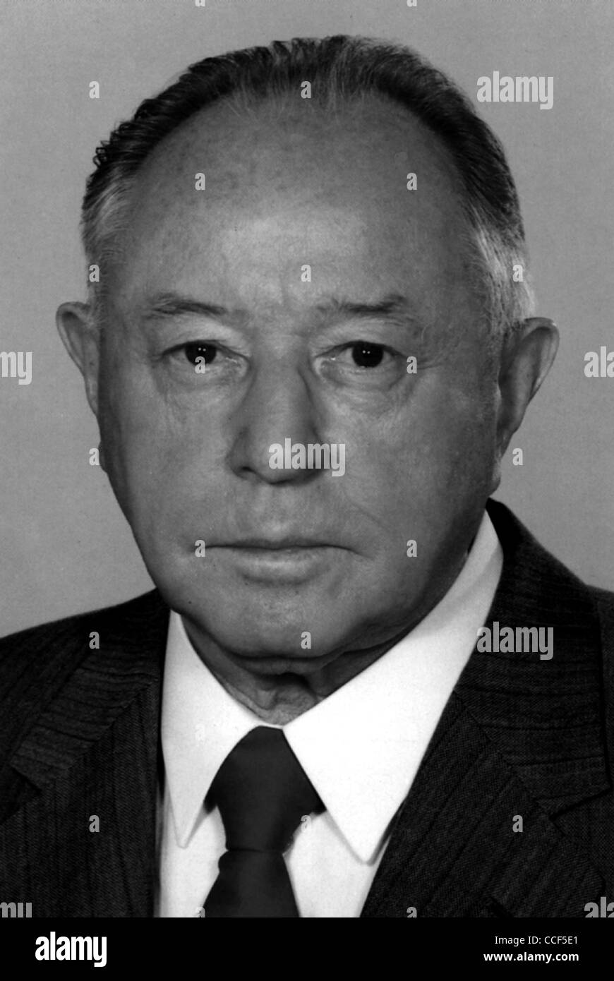 Erich Mielke - *28.12.1907 - 21.05.2000 : Portrait de la ministre de la sécurité de l'état de la RDA de 1957 à 1989. Banque D'Images