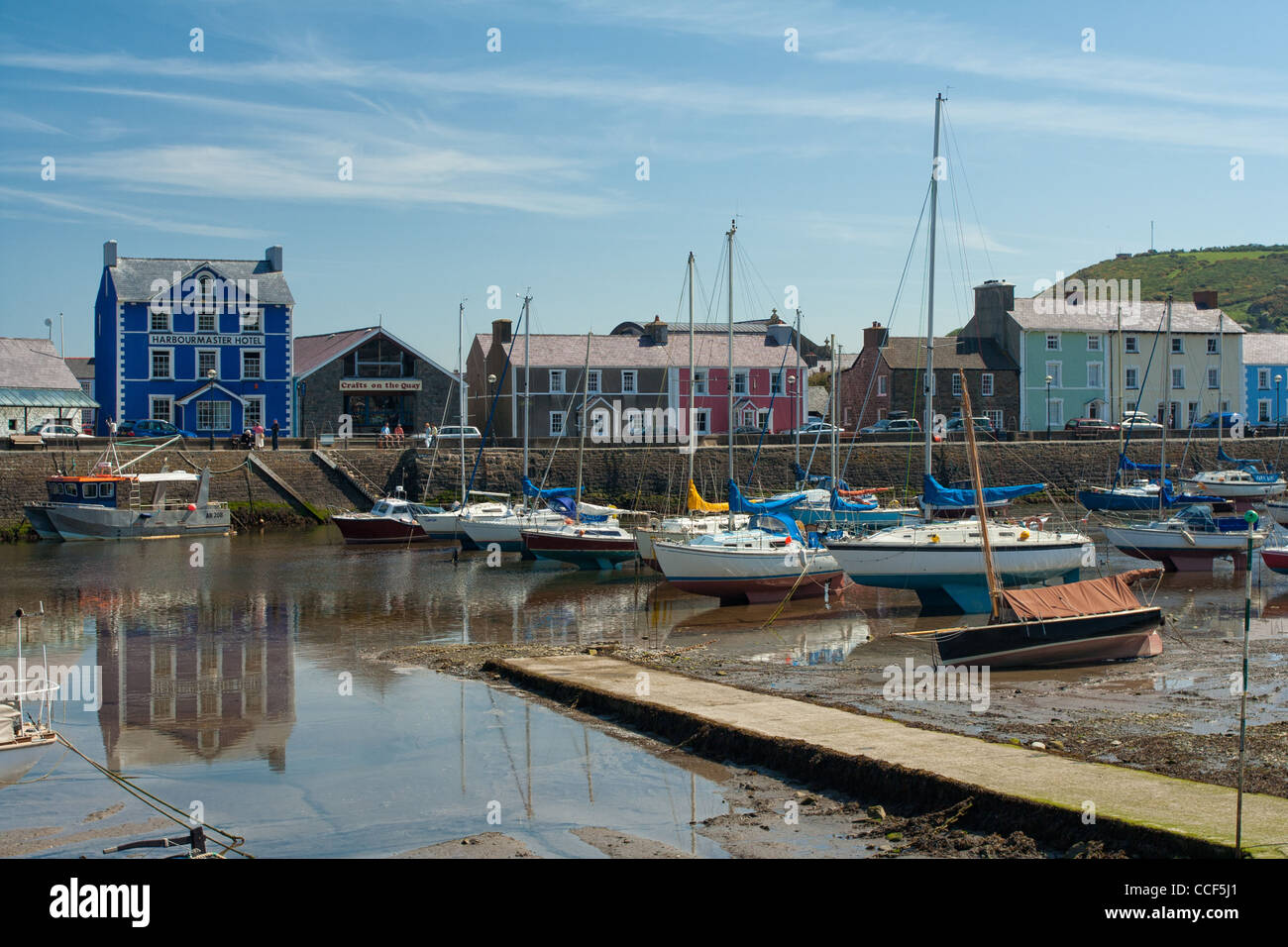 Dans le port d''Aberaeron Ceredigion, pays de Galles. Banque D'Images
