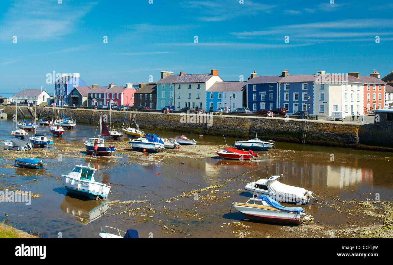 Dans le port d''Aberaeron Ceredigion, pays de Galles. Banque D'Images