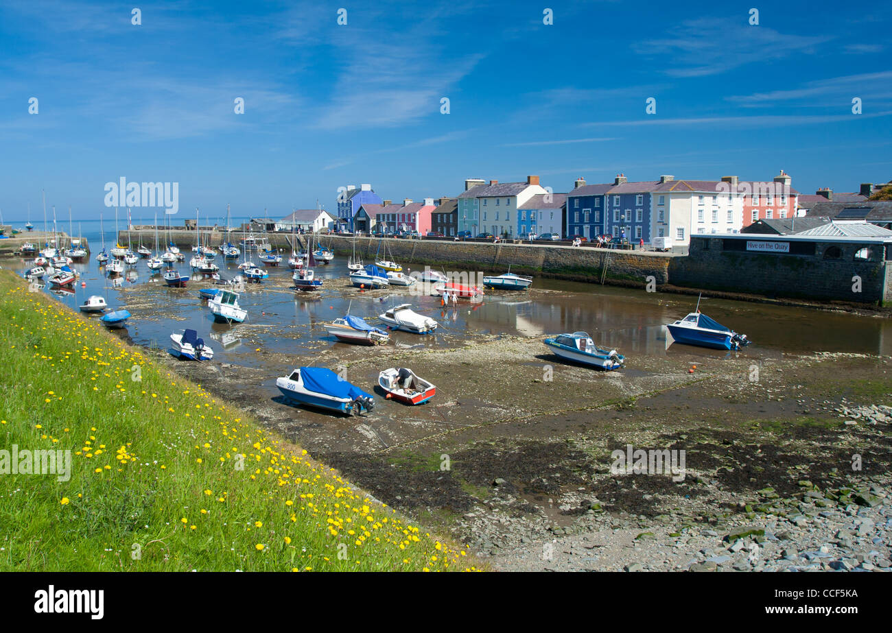 Dans le port d''Aberaeron Ceredigion, pays de Galles. Banque D'Images