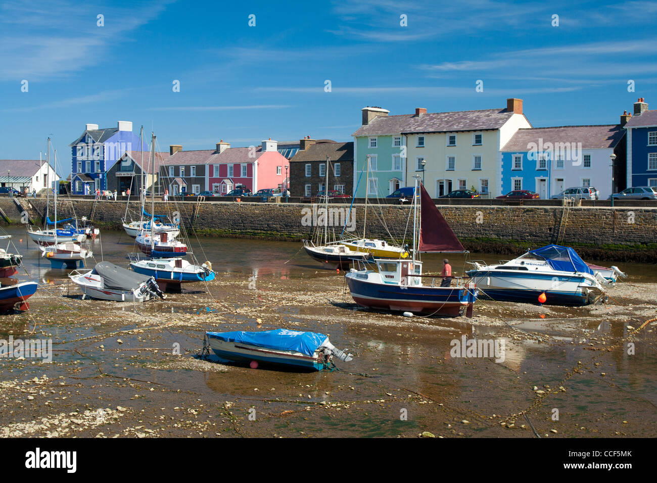 Dans le port d''Aberaeron Ceredigion, pays de Galles. Banque D'Images