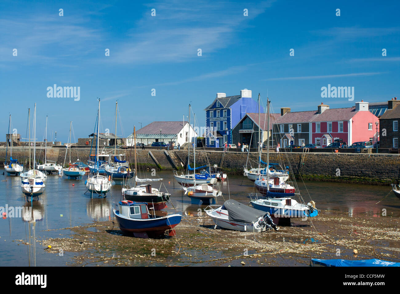 Dans le port d''Aberaeron Ceredigion, pays de Galles. Banque D'Images