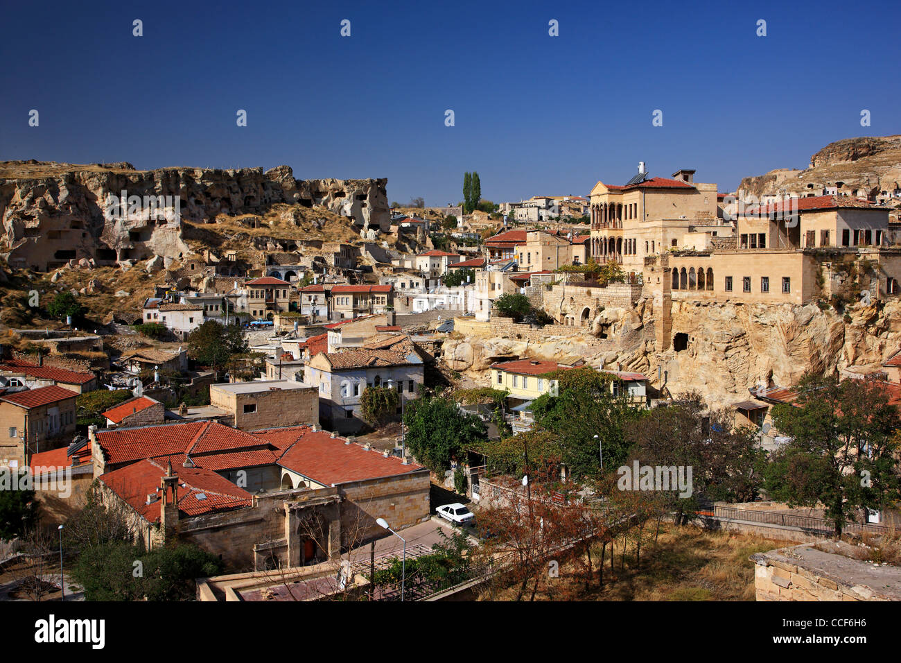 Photo de la ville d''Urgup, où vous pouvez voir quelques vieilles maisons grecques. Nevsehir, Cappadoce, Turquie. Banque D'Images