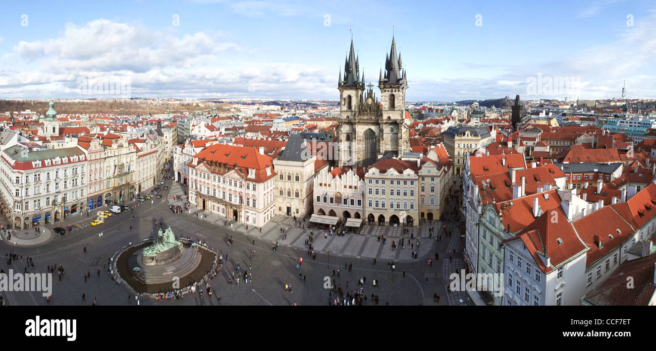 Prague, place de la vieille ville. Staromestske namesti Banque D'Images