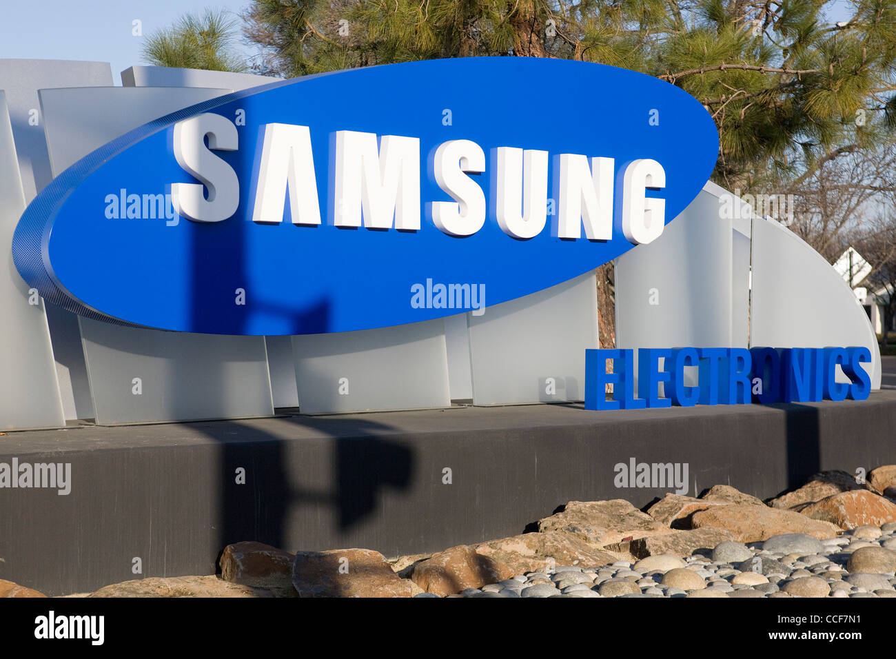 Un immeuble de bureaux occupé par Samsung Electronics. Banque D'Images