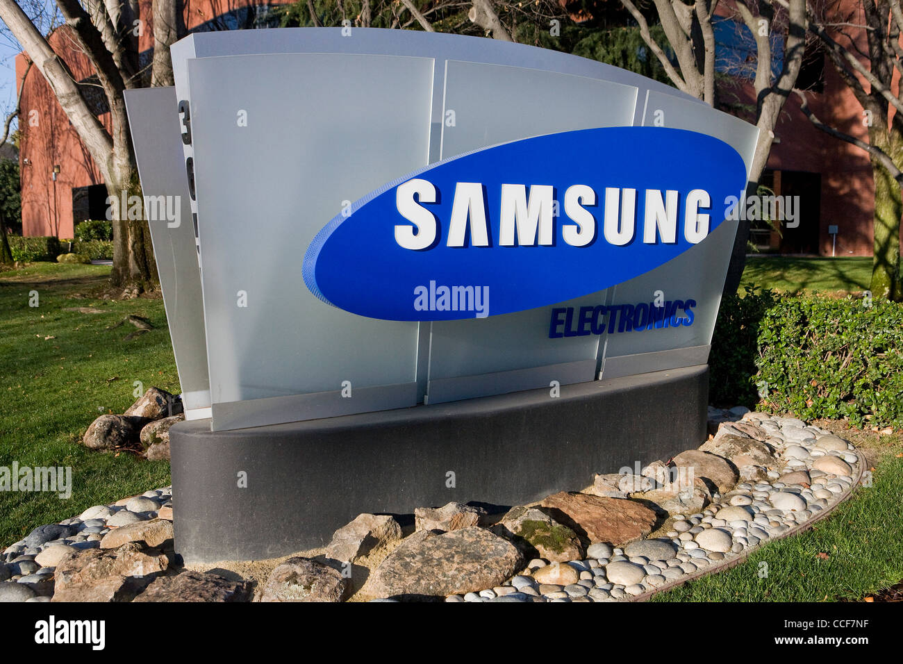 Un immeuble de bureaux occupé par Samsung Electronics. Banque D'Images