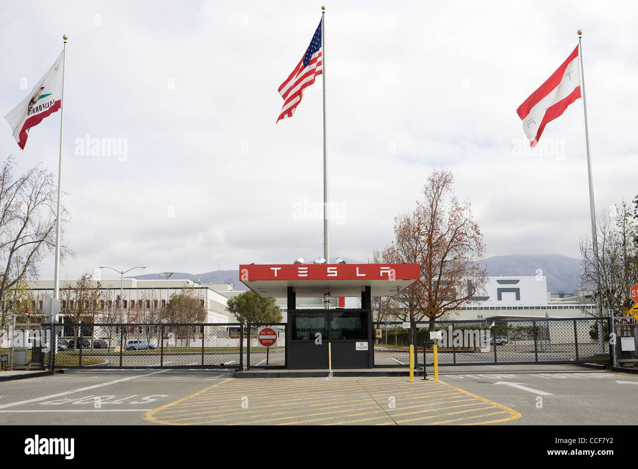 L'usine de Tesla Motors. Banque D'Images