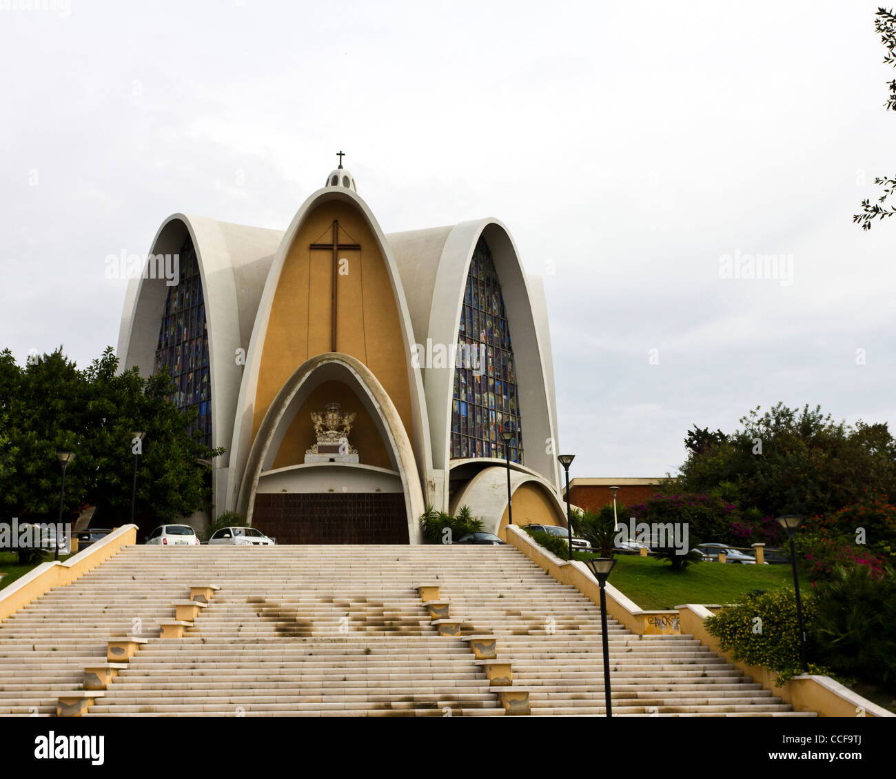 Église moderne, Cagliari, Italie Banque D'Images
