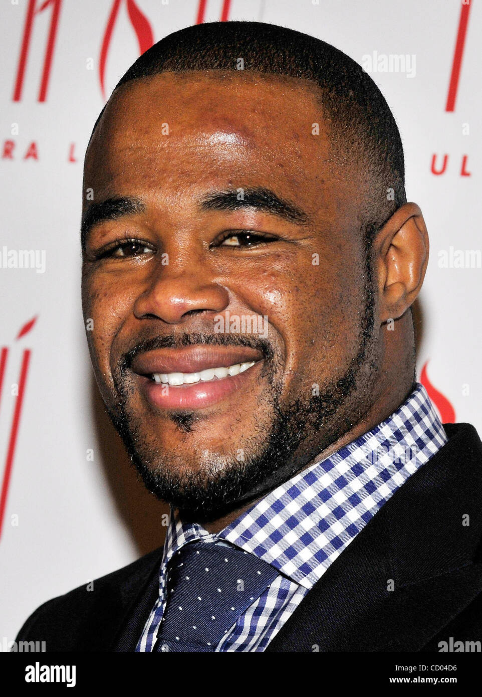 Le 29 mai 2010 - Las Vegas, Nevada, USA - fighter UFC Rashad Evans arrive à l'UFC 114 post après party au Tabu Lounge Ultra au MGM Grand Hotel/Casino, 29 mai 2010 à Las Vegas, Nevada. (Crédit Image : © David Becker/ZUMApress.com) Banque D'Images