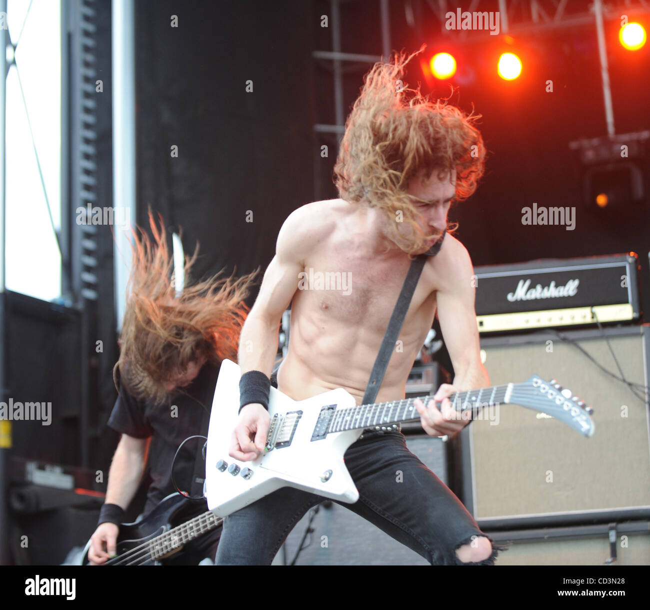 17 mai 2008 - Columbus, Ohio, USA - chanteur / guitariste Joel O'KEEFFE de la bande 21-07-2013 il se produit dans le cadre du 2e congrès annuel sur la gamme Rock Music Festival qui suit au Columbus Crew Stadium. Copyright 2008 Jason Moore. Crédit obligatoire : Jason Moore Banque D'Images