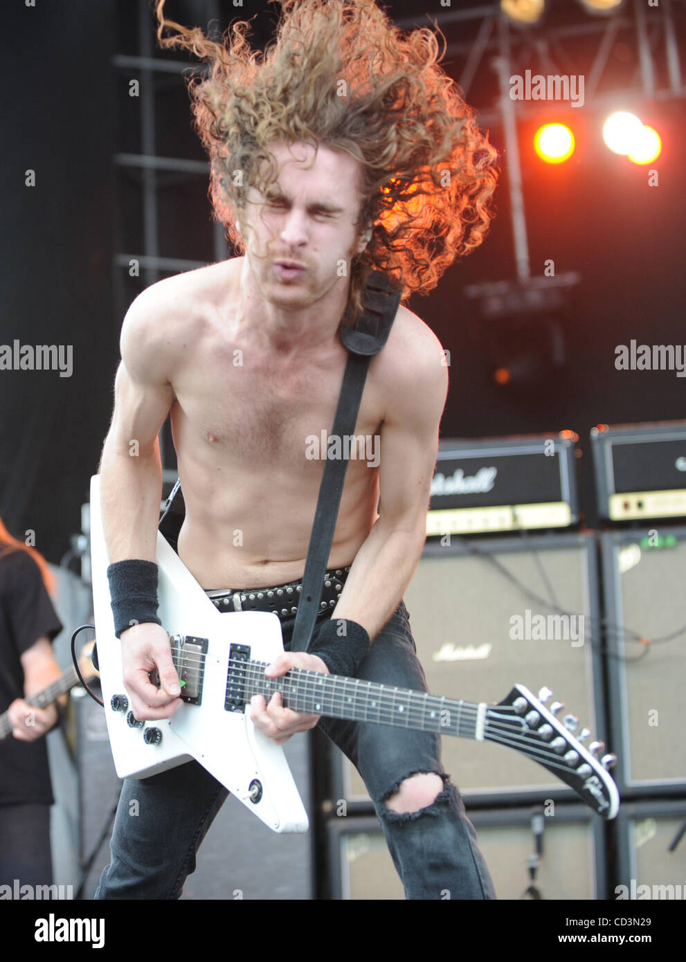 17 mai 2008 - Columbus, Ohio, USA - chanteur / guitariste Joel O'KEEFFE de la bande 21-07-2013 il se produit dans le cadre du 2e congrès annuel sur la gamme Rock Music Festival qui suit au Columbus Crew Stadium. Copyright 2008 Jason Moore. Crédit obligatoire : Jason Moore Banque D'Images
