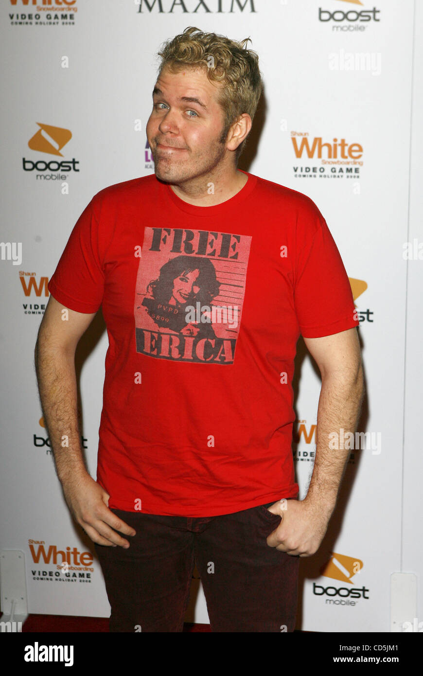 31 juillet 2008 - Hollywood, Californie, États-Unis - Jul 31, 2008 - Hollywood, Californie, USA - MARIO ARMANDO LAVANDEIRA Jr. alias PEREZ HILTON à la maxime célèbre le plus grand événement dans les sports extrêmes à la cigogne le 31 juillet 2008 à Los Angeles, Californie. (Crédit Image : © Patrick Fallon/ZUMApress.com) Banque D'Images