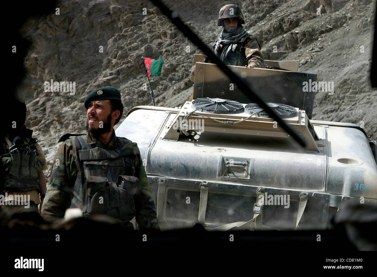 Mar 30, 2008 - La province de Paktya, Afghanistan - l'Armée nationale afghane à patrouiller avec les forces américaines dans l'Est de l'Afghanistan. PHOTO : soldats de l'ANA (crédit Image : © Paul Avallone/ZUMA Press) Banque D'Images