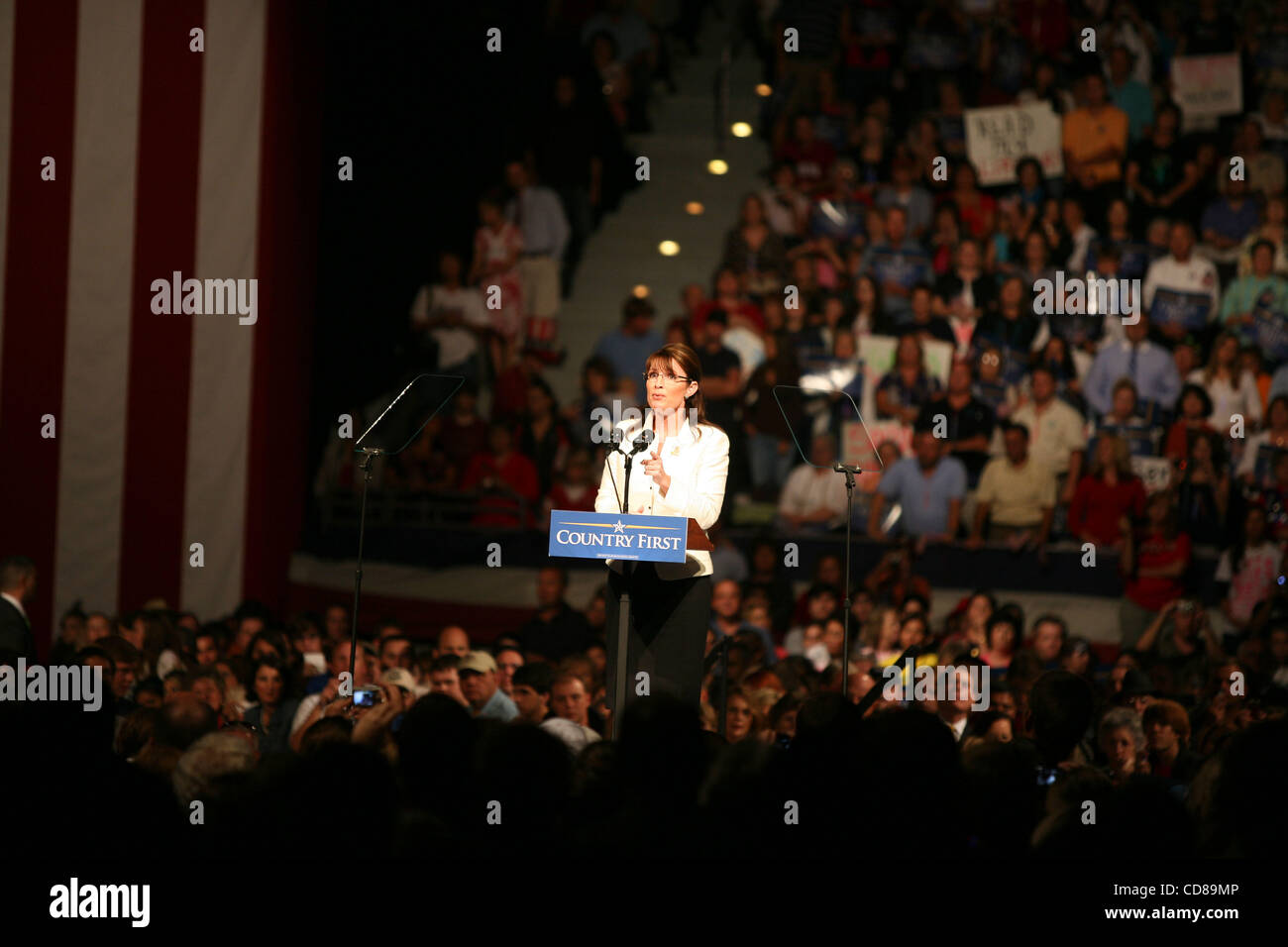 Oct 07, 2008 - Pensacola, Floride, USA - Sarah Palin ralliant à Pensacola, en Floride. (Crédit Image : © Shane Babin/ZUMA Press) Banque D'Images