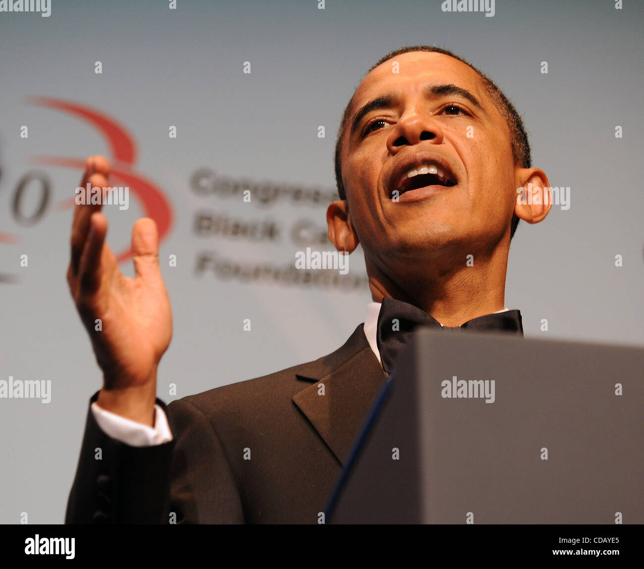 18 septembre 2010 - Washington D.C. USA-Le président Obama offre un vibrant discours à la Congressional Black Caucus Phoenix de la remise de prix qui a eu lieu à la Convention de Washington Center à Washington D.C. (crédit Image : ¬© Ricky Fitchett/ZUMA Press) Photographe : Ricky Fitchett Source : Ricky Fitchett Titl Banque D'Images