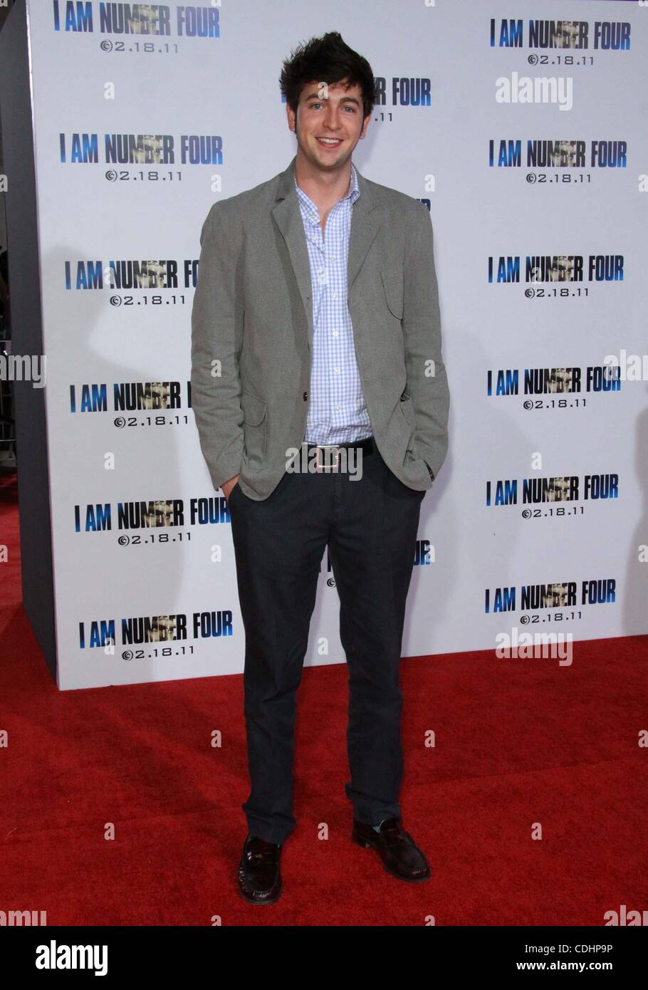 9 février 2011 - Los Angeles, Californie, États-Unis - Nicholas Braun.''Je suis le numéro quatre'' Los Angeles Premiere tenue à l'VillageTheater, Westwood, CA. - 9 février 2011. K67545TL(Image Crédit : © TLeopold ZUMAPRESS.com)/Photos/Globe Banque D'Images