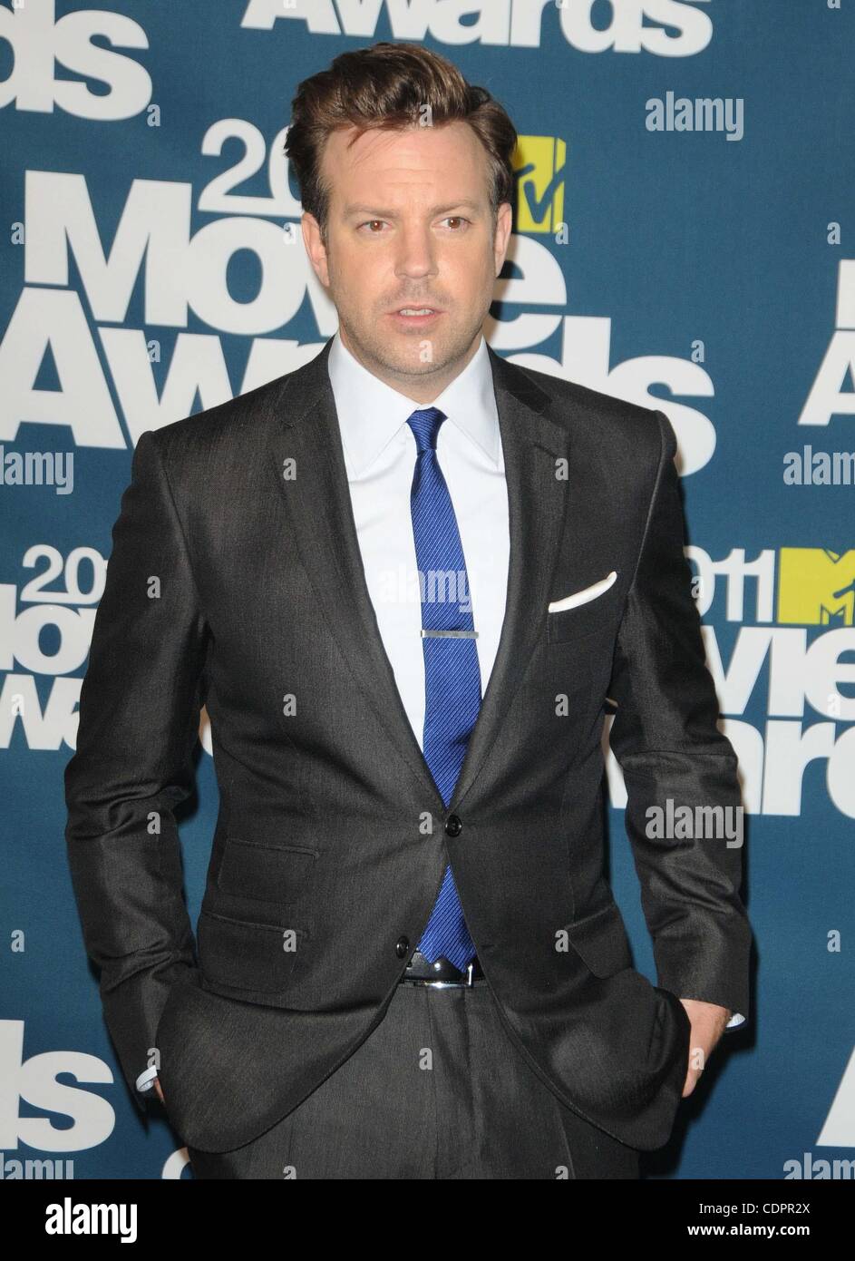 5 juin 2011 - Los Angeles, Californie, États-Unis - Jason Sudeikis participant à la 2011 MTV Movie Awards Salle de presse tenue au Gibson Amphitheatre à Universal City, Californie Le 6/5/11. Crédit Image : 2011(© D. Long/Globe Photos/ZUMAPRESS.com) Banque D'Images