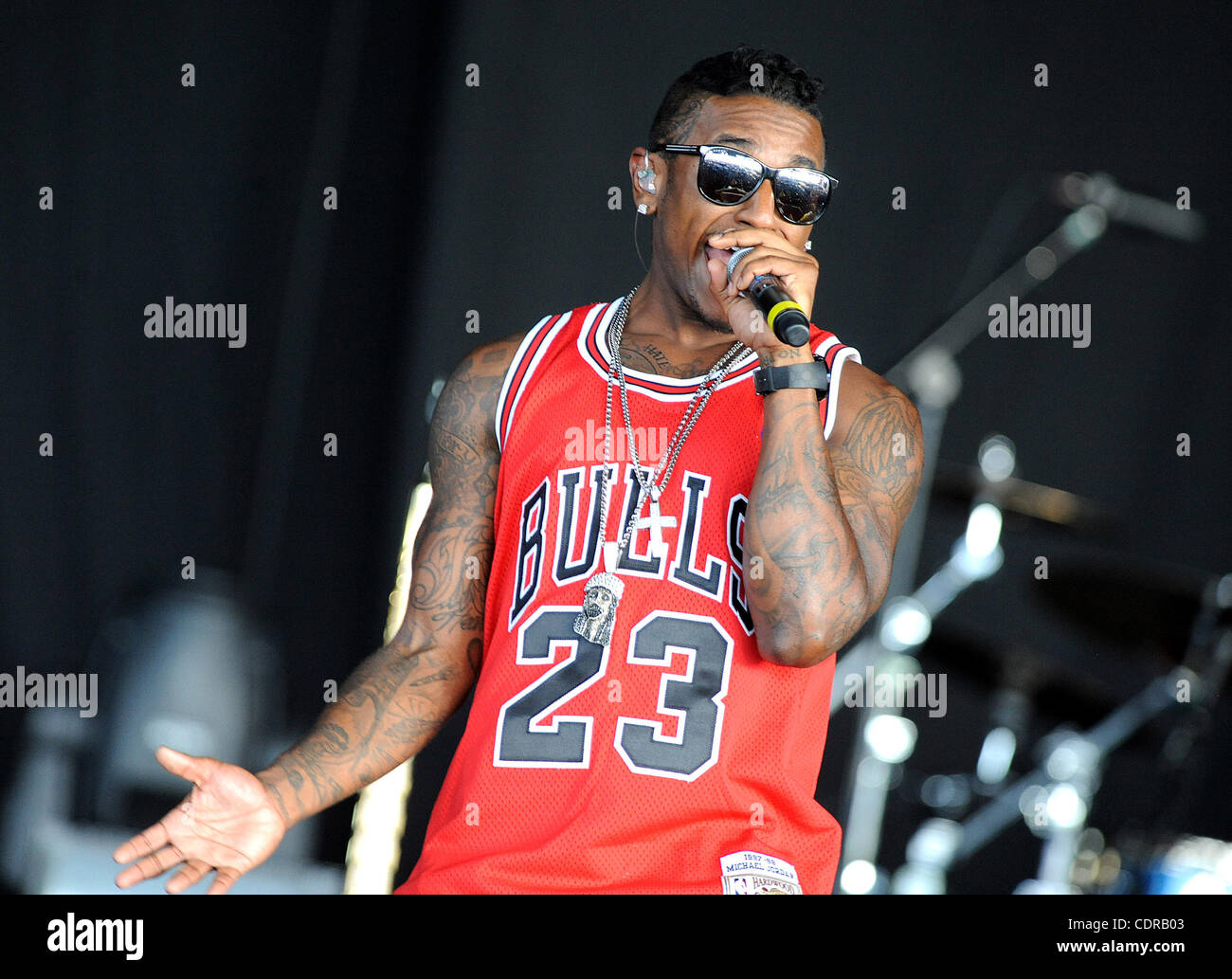 Jul 15, 2011 - Raleigh, Caroline du Nord), USA - LLOYD Singer il se produit dans le cadre de la 2011 'I Am Music Tour" car elle rend un arrêt sur le Time Warner Cable Music Pavilion. Copyright 2011 Jason Moore. (Crédit Image : © Jason Moore/ZUMAPRESS.com) Banque D'Images