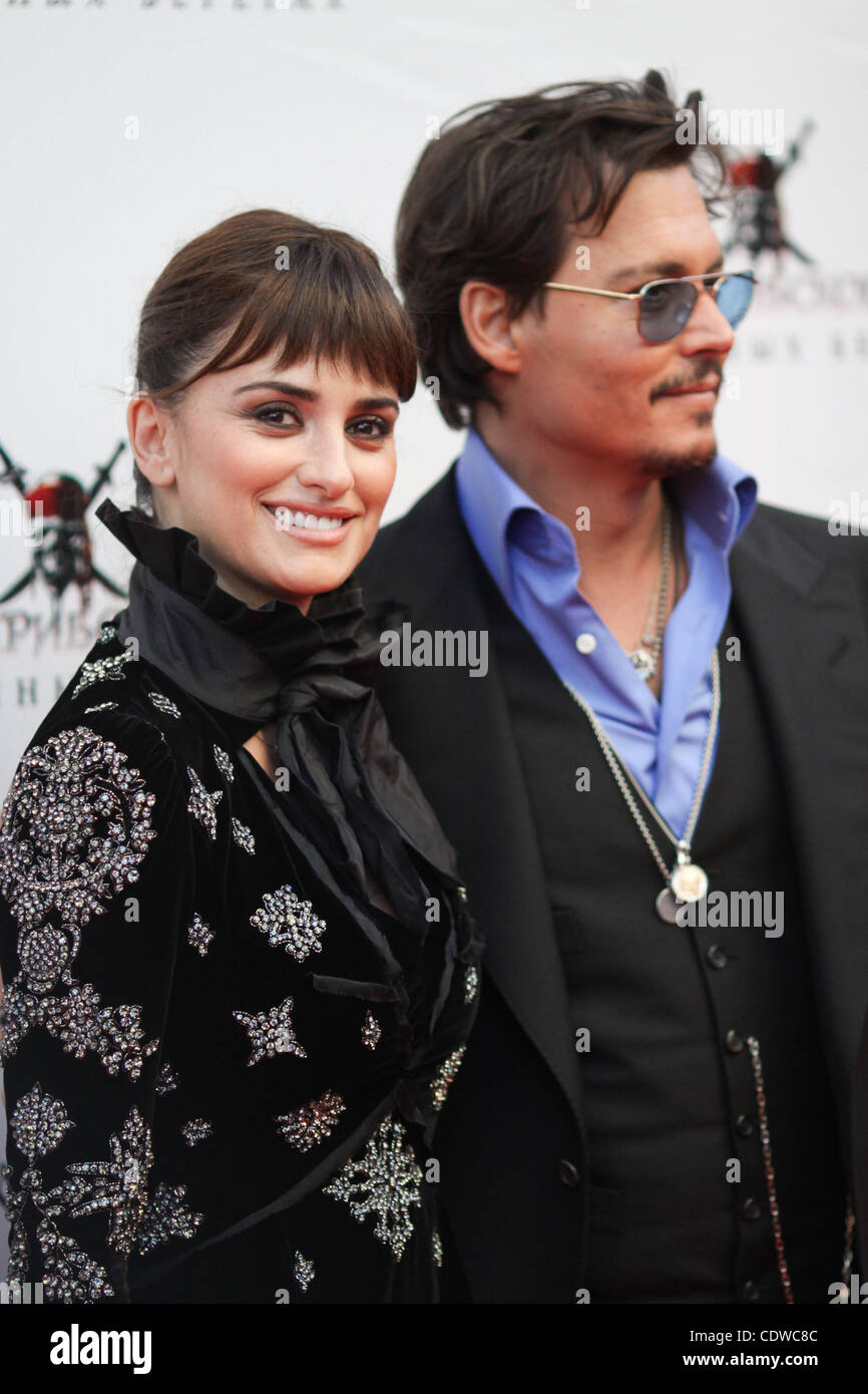 11 mai, 2011. Moscou, Russie. Sur la photo : Johnny Depp et Penelope Cruz à Moscou la première de "Pirates des Caraïbes : Sur Stranger Tides'. Banque D'Images