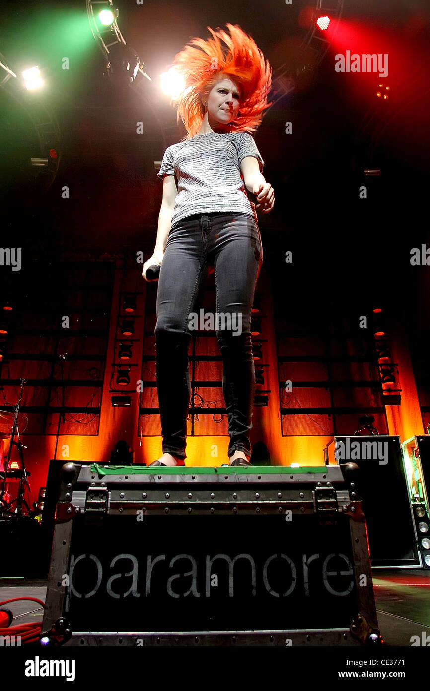 Hayley Williams Paramore live en concert au Centre de divertissement Adelaide, Australie - 12.10.10 Banque D'Images