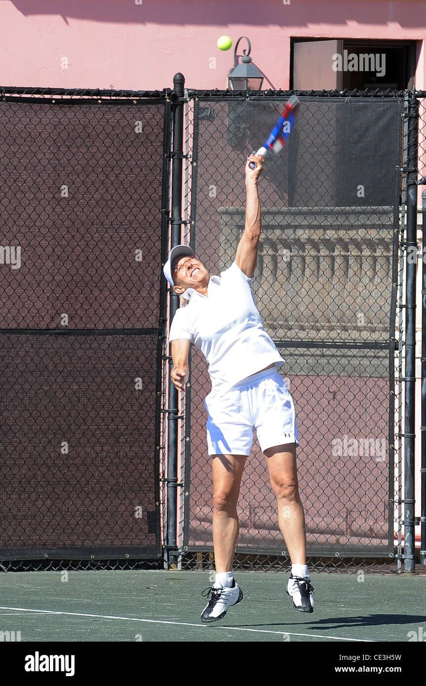 Martina Navratilova Media journée avant l'Chris Evert / Pro-Celebrity Raymond James Tennis Classic Pro-Am au Boca Raton Resort and Club Boca Raton, Floride - 05.11.10 Banque D'Images