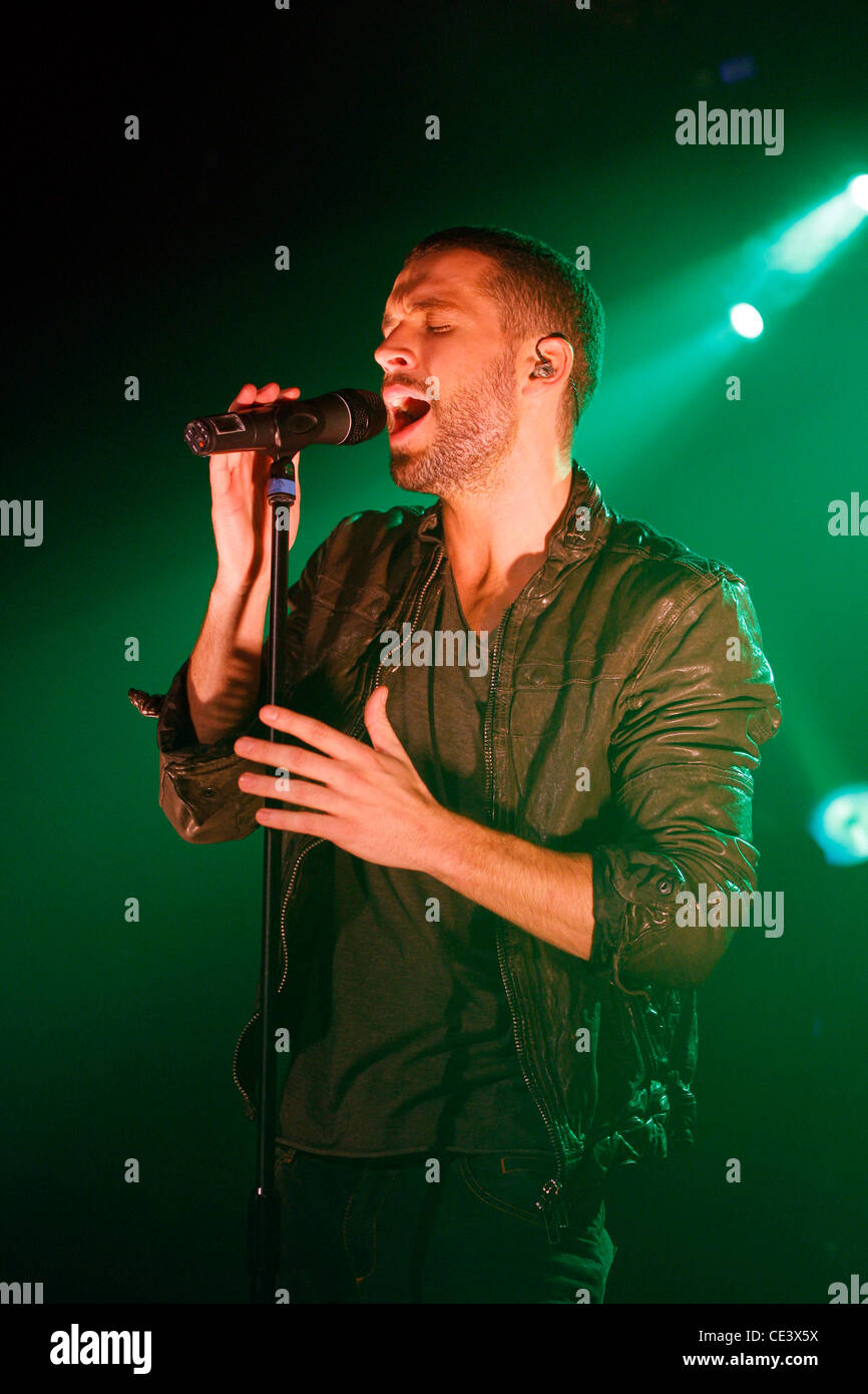 Shayne Ward GAY en concert à Londres, Angleterre - 13.11.10 Banque D'Images