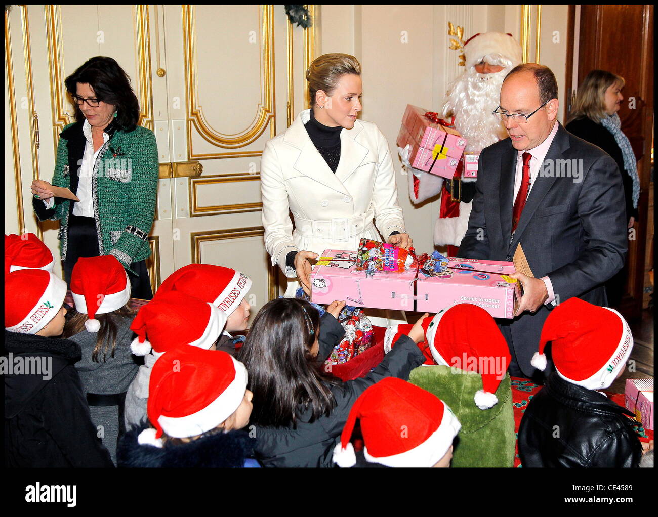 La Princesse Caroline, le Prince Albert et Charlene Wittstock la ...