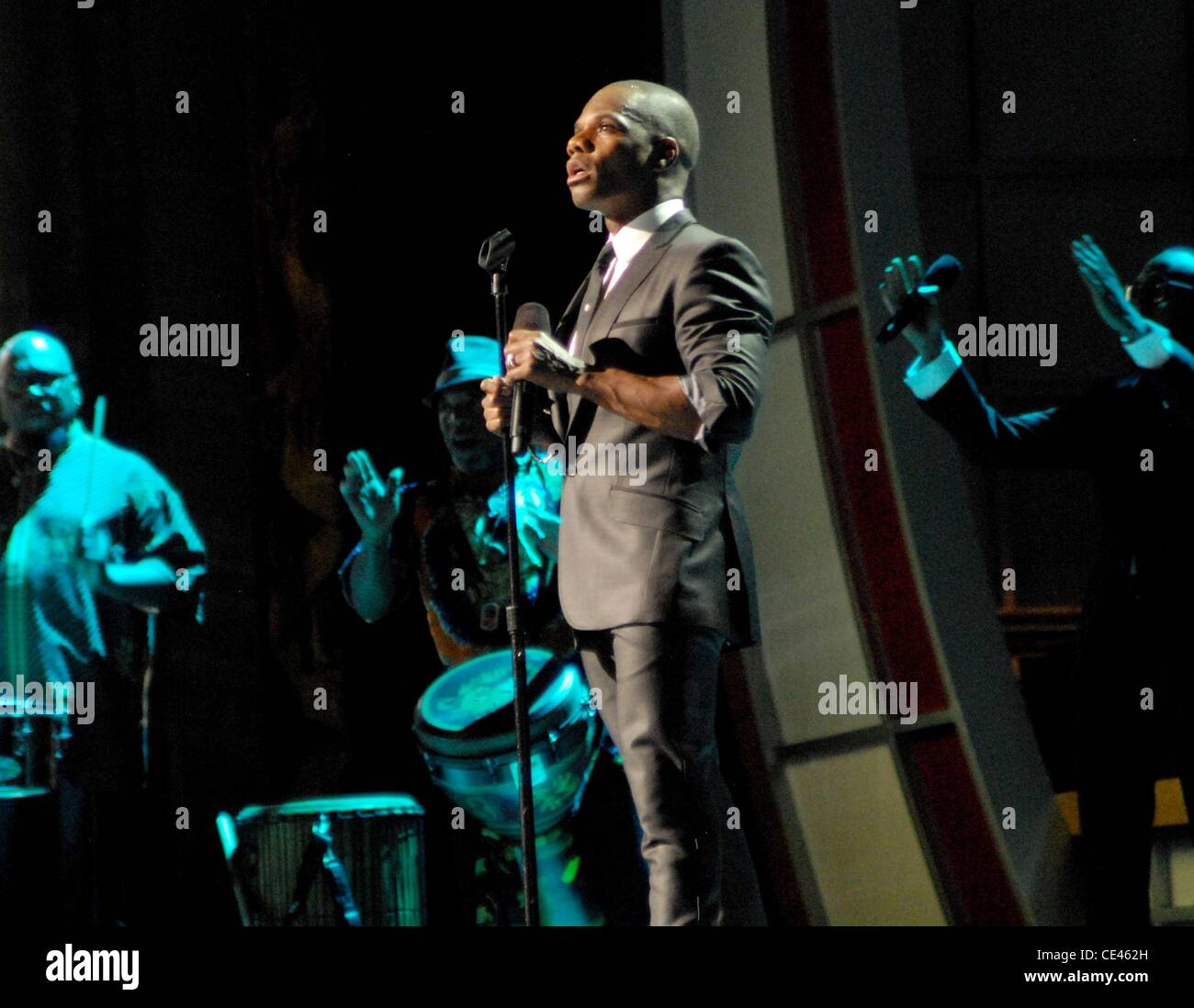 Kirk Franklin BET Gospel Célébration des répétitions tenue au Orpheum Theatre de Los Angeles, Californie, USA - 11.12.10 Banque D'Images