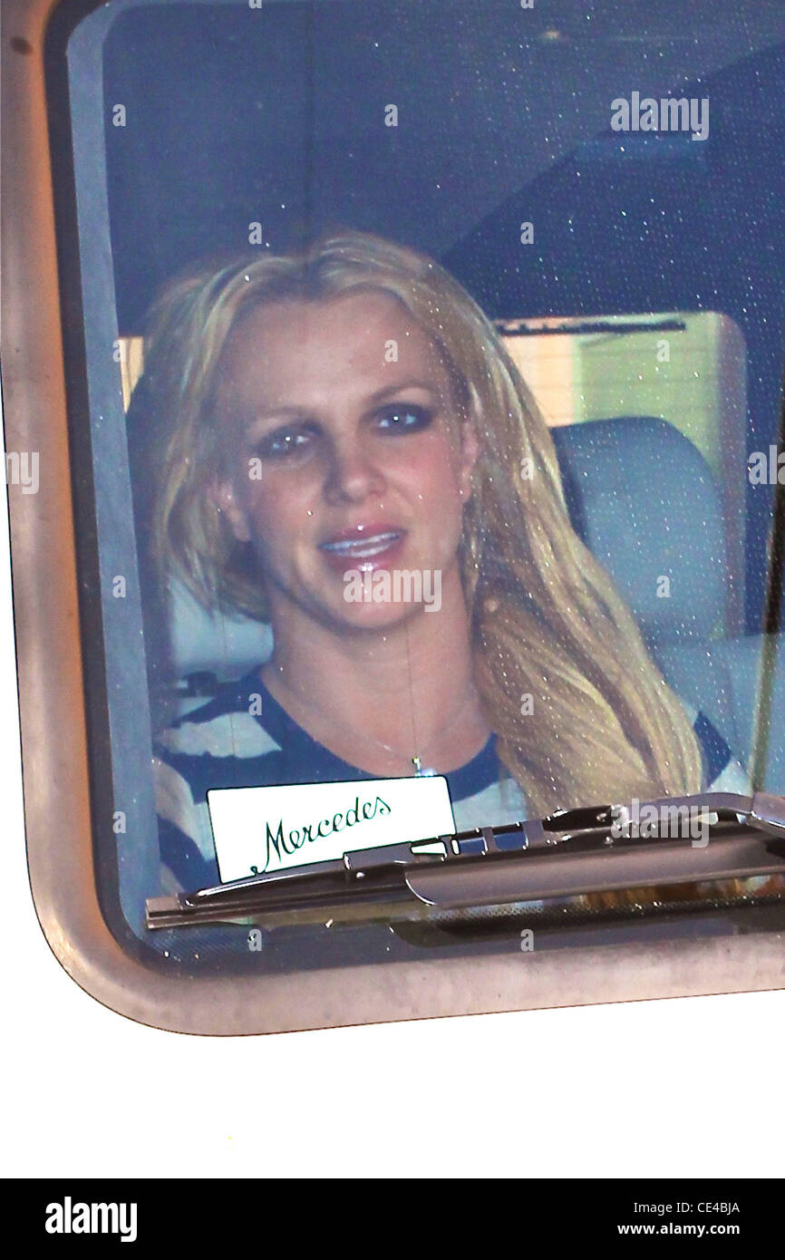 Britney Spears quitte un studio à North Hollywood Los Angeles, Californie - 13.01.11 Banque D'Images