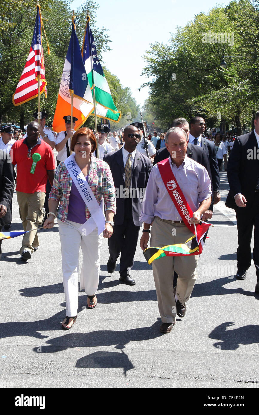 Christine Quinn et le maire Michael Bloomberg Le 43e jour de l'Ouest américain indien défilé à Brooklyn New York, USA - 06.09.10 Banque D'Images