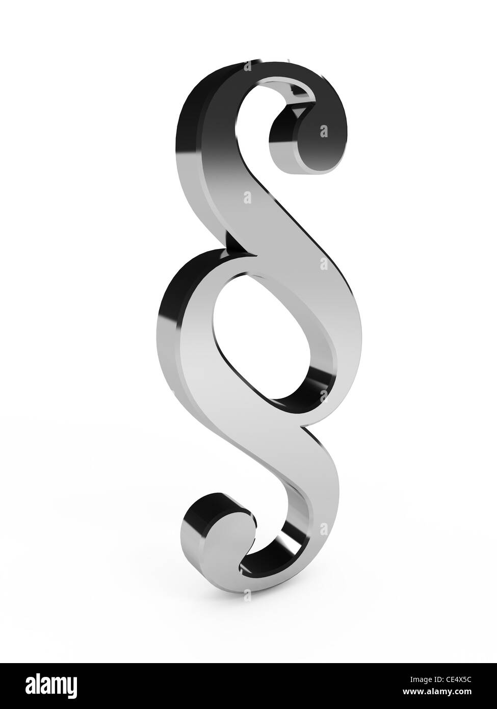 Le paragraph sign sur fond blanc. Image de rendu 3D Banque D'Images