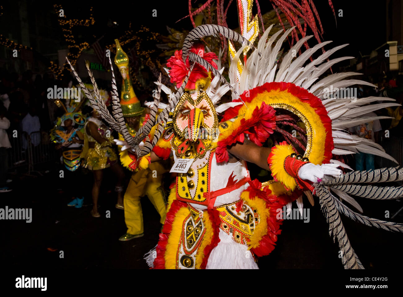 Junkanoo, le défilé du Nouvel An, Valley Boys, Nassau, Bahamas Banque D'Images