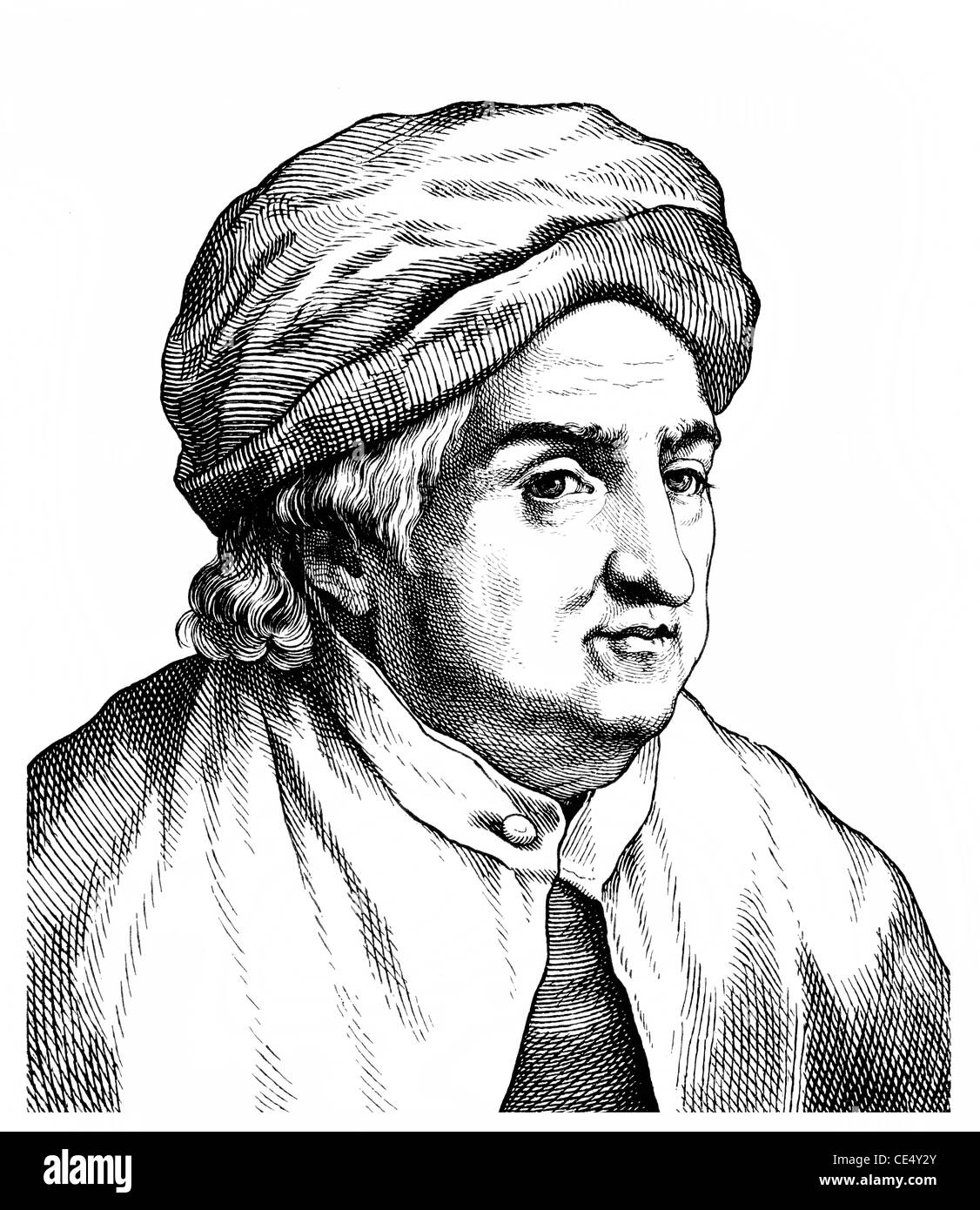 Albrecht von Haller, 1708 - 1777, un médecin suisse, botaniste et écrivain de science des Lumières Banque D'Images