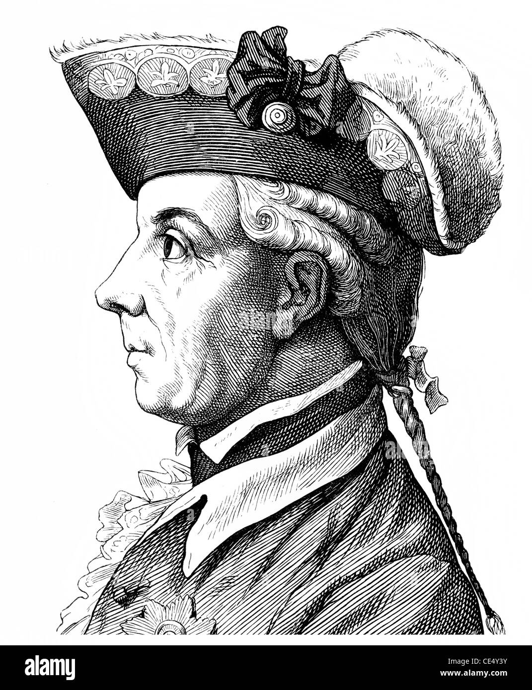 Le Prince Friedrich Heinrich Ludwig de Prusse, 1726 - 1802, le major général de l'armée prussienne et diplomate Banque D'Images
