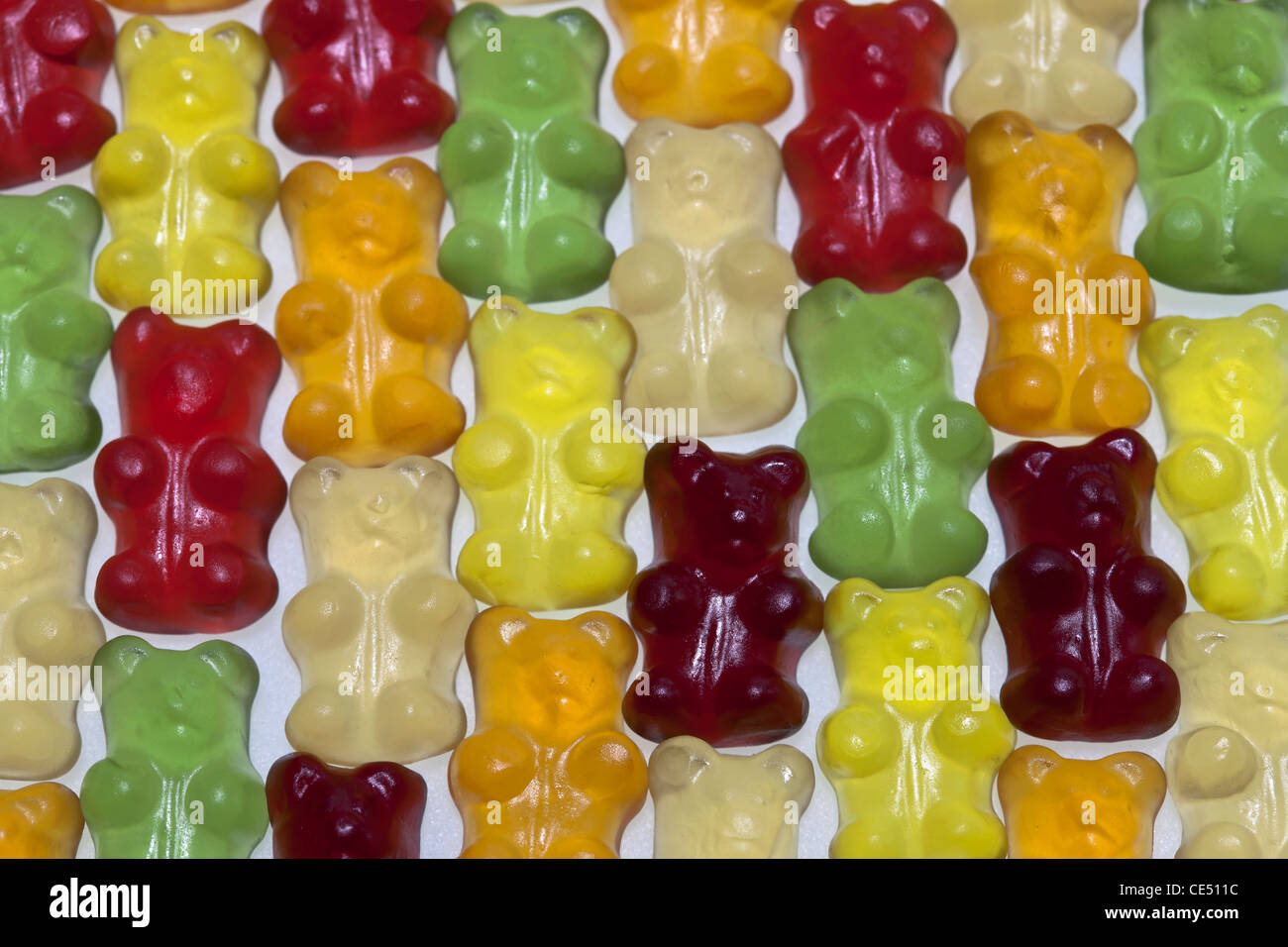 Ours Gummi bio, aromatisé et coloré avec du jus de fruits, Banque D'Images