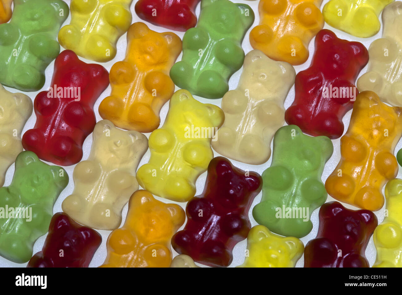 Ours Gummi bio, aromatisé et coloré avec du jus de fruits, Banque D'Images