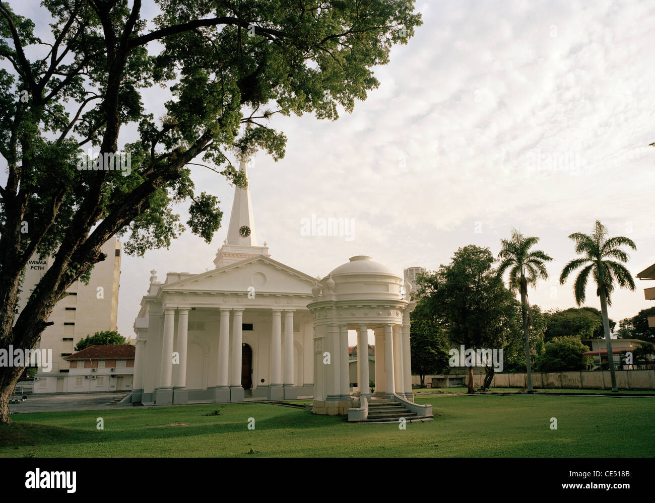 L'avant de l'église Saint-Georges à George Town dans l'île de Penang en Malaisie en Extrême-Orient Asie du sud-est. L'histoire de l'architecture Christian billet Banque D'Images