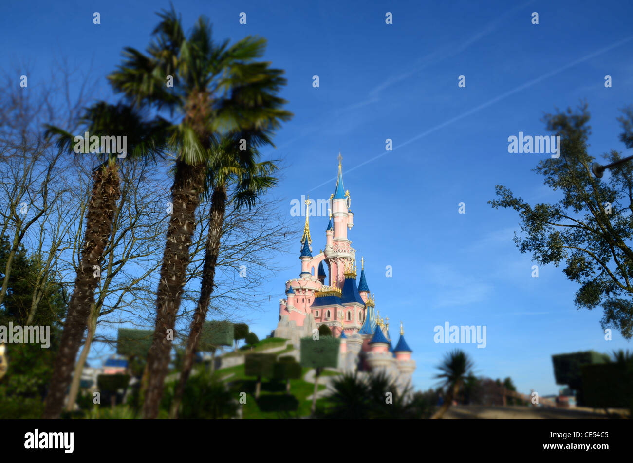 À l'intérieur du parc Disneyland près de Paris, France. Banque D'Images