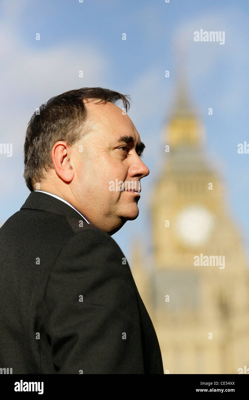 Alex Salmond, chef du Parti national écossais et Premier Ministre de l'Écosse. Banque D'Images