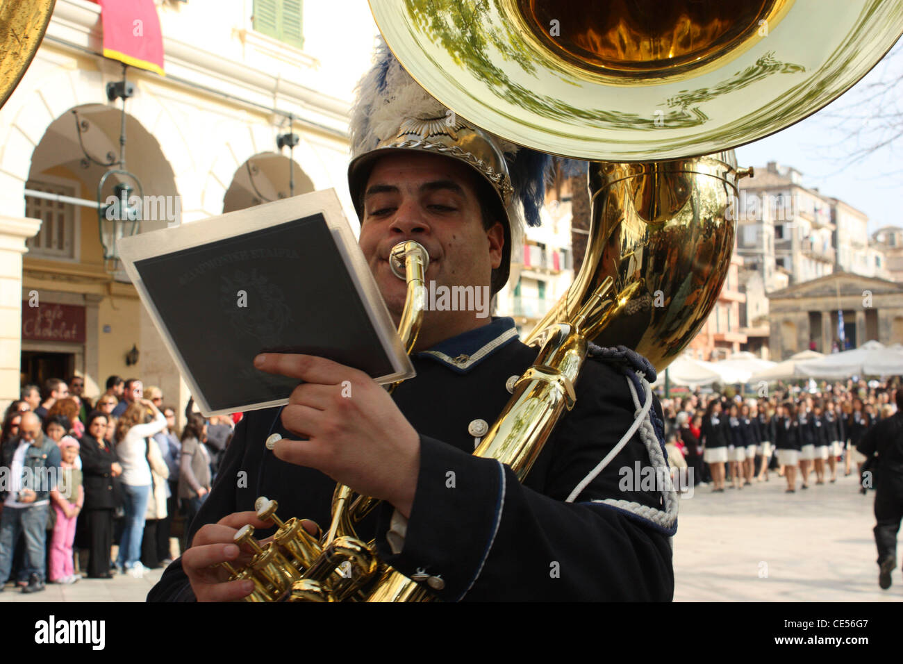 Megalo Savatto (samedi de Pâques), la place de la spianada, Corfou, Grèce, île Ionienne Banque D'Images