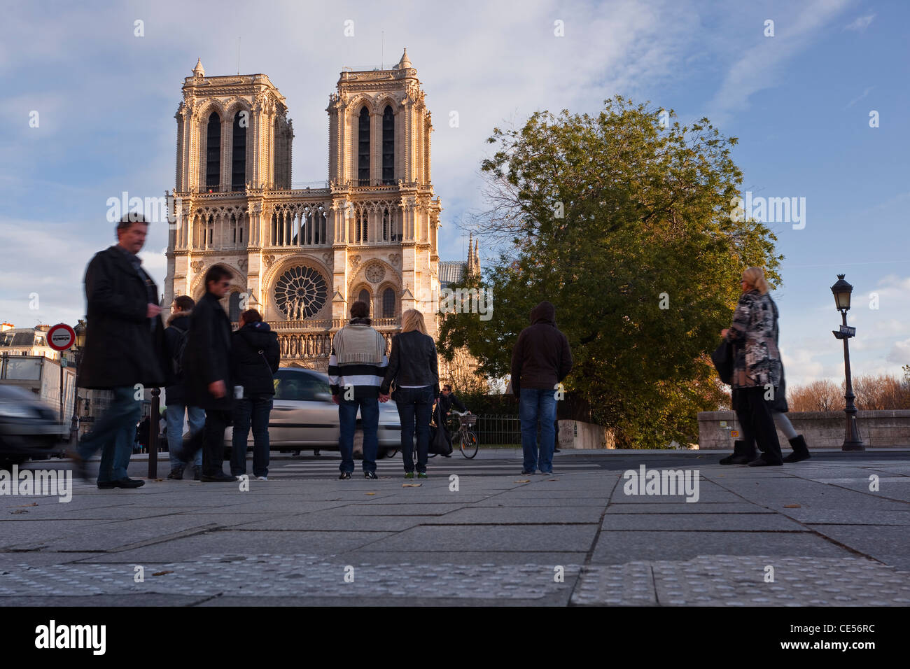 À l'échelle de Notre Dame de Paris à Paris, France. Banque D'Images