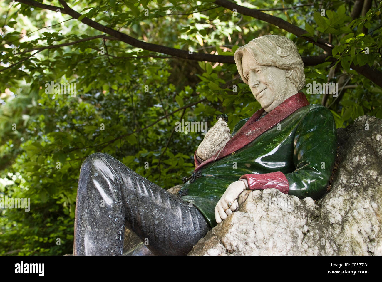 Statue d'Oscar Wilde, Merrion Square Park, Dublin Banque D'Images