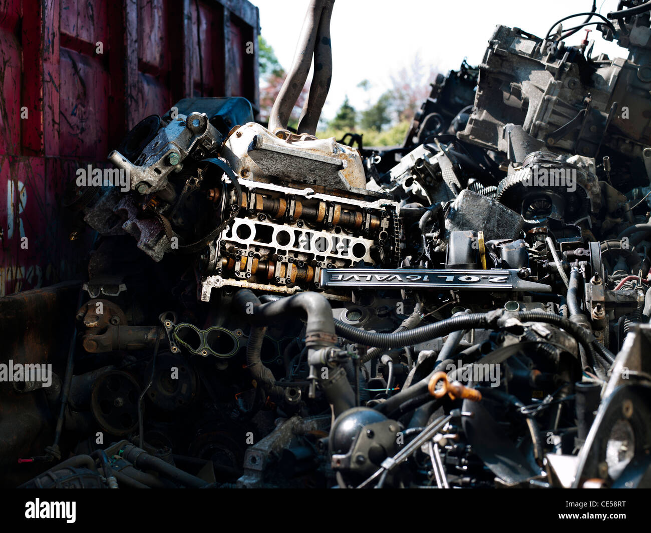 Les disjoncteurs voiture yard Banque D'Images